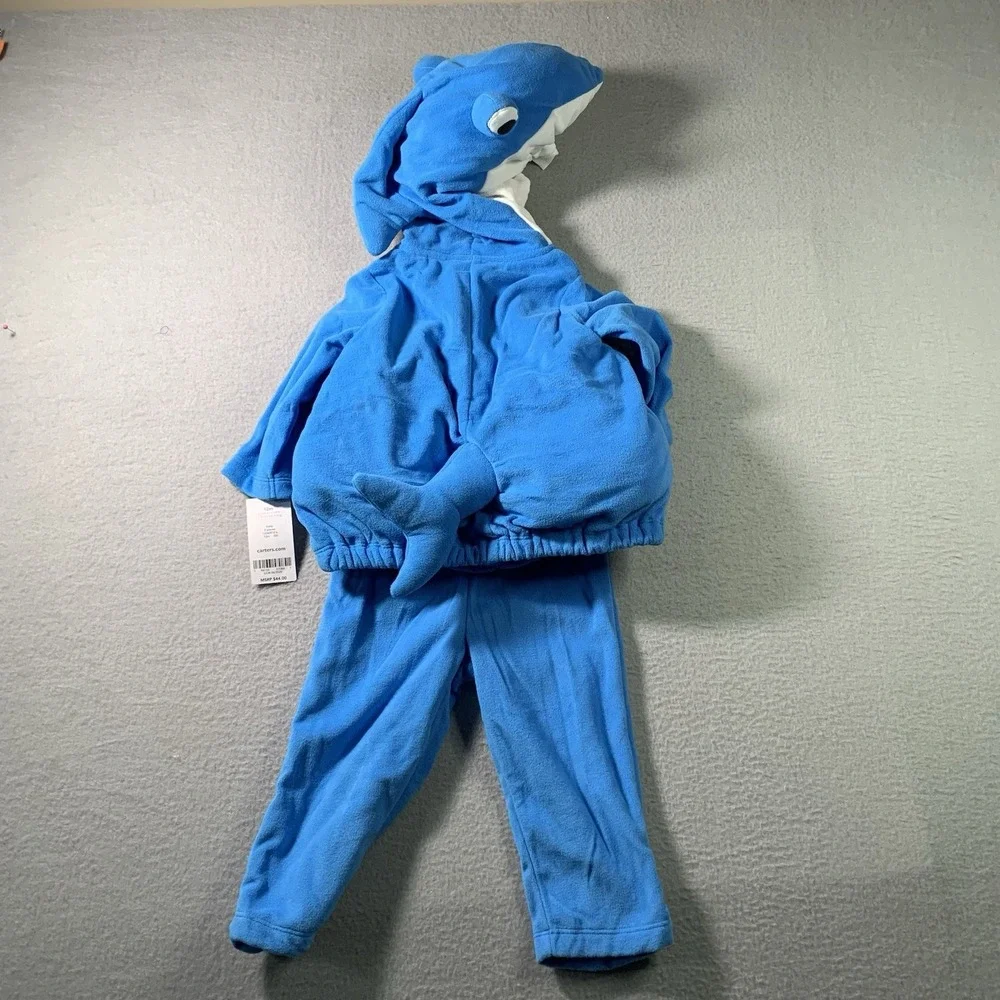 Carter's Blue Shark 2 Piece Outfit Halloween Costume Infant 12m NWT